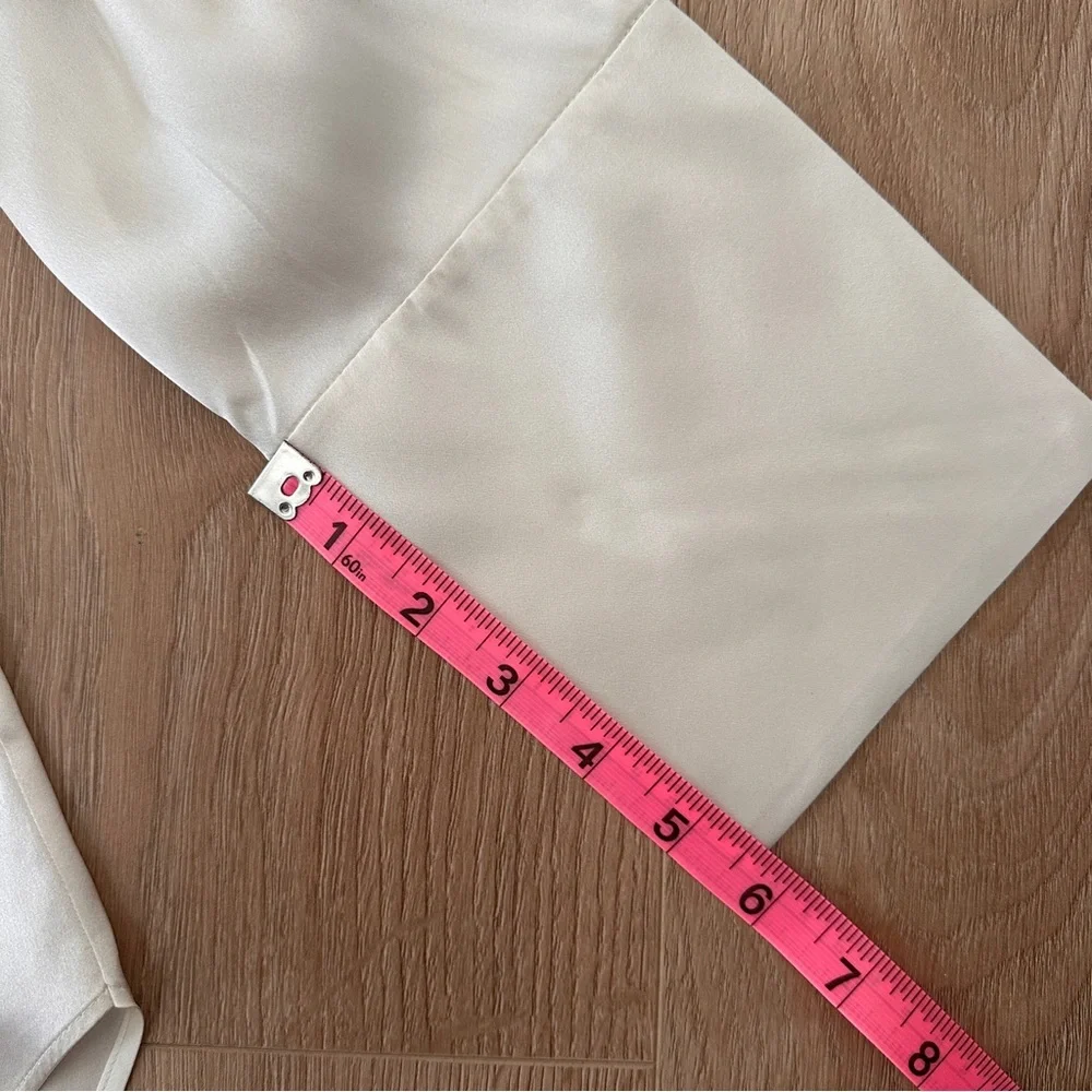 New With Tags 100% Silk Blouse/Shirt sz L - Champagne - Picture 13 of 15